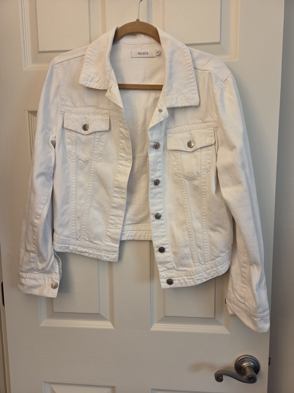 Ricki's White Denim Jacket with Button-Front